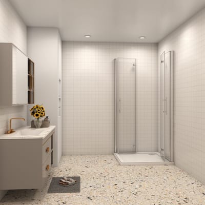 Douchecabine 80x80x195cm Opvouwbare 6mm NANO Easyclean veiligheidsglas glanzend chroom profiel