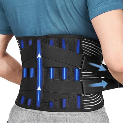 Rug Lumbale Steungordel Medische Taille Orthopedische Brace Houding Mannen Vrouwen Korset Wervelkolom Decompressie Waist Trainer Pijnverlichting S black