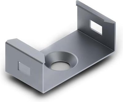MONTAGEBEUGEL VOOR ALUMINIUMPROFIEL VOOR LEDSTRIP SLIMLINE BREEDTE 8 mm - VERENSTAAL - ZILVER
