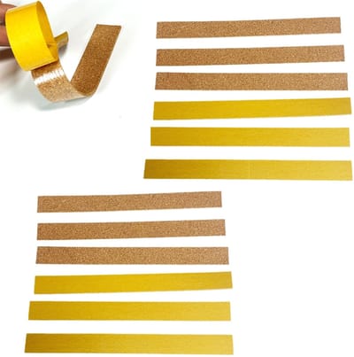 Dailygoods- Kurkstrips 12 Stuks - Zelfklevend - Hoedmaat Aanpassing - Optimale Pasvorm - Geschikt voor Vilt/Stro - Materiaal: Kurk - Hoedinzetstukken