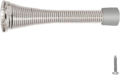 Deur Stopper Set - Vloerstop Deur - Voorkom Schade - Satijn Nikkel Afwerking - Compact Ontwerp - Zilver