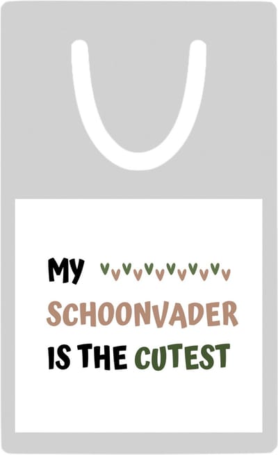 Hacebo® - my schoonvader is the cutest metalen boekenlegger- Papa - schattige schoonvader - vader cadeautjes - vaderdag - verjaardagscadeau - verjaardag - cadeau - geschenk - kado - gift - vader artikelen Bladwijzer boekenleggers - 7.6 cm x 5cm