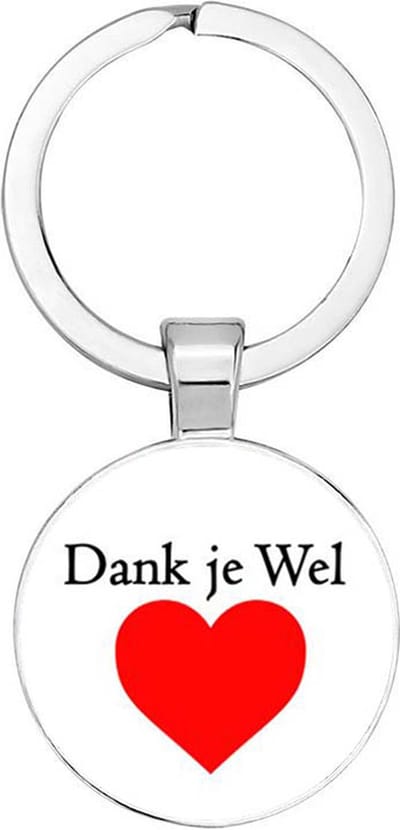 Akyol - Dank je wel Sleutelhanger - bedankt - iemand die je wilt bedanken - bedankt voor alles - liefde - cadeautje - bedankje - kado - gift - verrassingcadeau - 2,5 x 2,5 CM