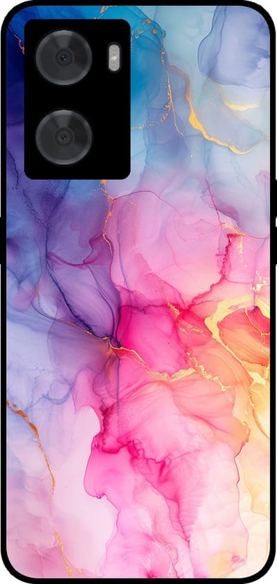 Smartphonica Telefoonhoesje Geschikt voor Oppo A57 / A57s / A77 met marmer opdruk - TPU backcover case marble design - Regenboog geschikt voor Oppo A57 4G;Oppo A57s;Oppo A77