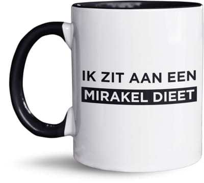 NietMokken.nl – Grappige Dieet Mok – Mirakel Dieet & Hoop op Wonder – Cadeau voor Dieethaters – 325ml – Vaatwasser- en Magnetronbestendig - Keramische Tas 325ml