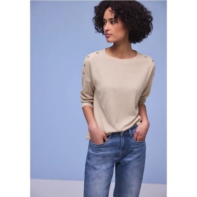 Shirt met knoopdetail