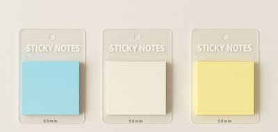 Without Lemon - Zelfklevende Papieren Stickers - Markeringen - Memo Stickers - Ideaal voor Notities, Studie, Werk en Organisatie - Set van 3 kleuren - 5x5 cm