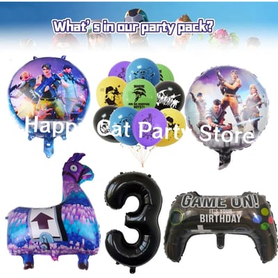Jeu de tir Fortnition Décoration de fête d'anniversaire Assiette Alpaga Llama de dessin animé Nappe Baby Shower Cadeaux pour enfants Fournitures de fête