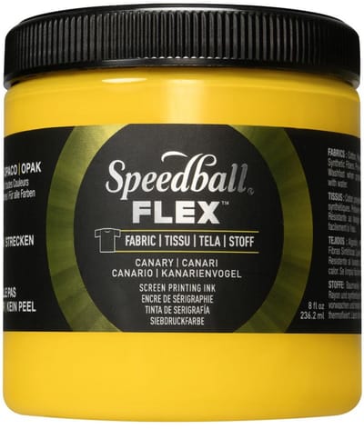 Flex fabric ink canary screen printing -Speedball