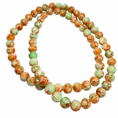 Ketting-Ella-oranje-groen-natuursteen 55 cm - Charme Bijoux