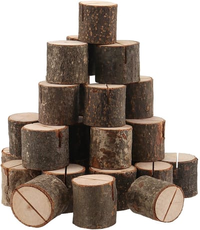 Dailygoods- Menukaarthouder Hout - 30 Stuks - Tafelnummerhouder - Plaatskaarthouder - Fotohouder - Duurzaam - Praktisch en Esthetisch