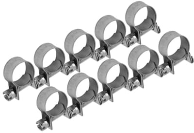 Mini Slangklemmen Set van 10 - Roestvrij Stalen Klemmen voor Brandstofleidingen en Dunwandige Slangen (6mm-20mm)