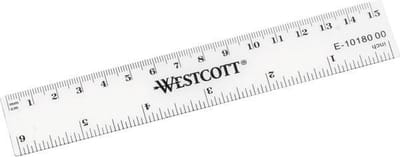 Westcott liniaal - 15cm - kunststof - cm/inch verdeling - AC-E10180