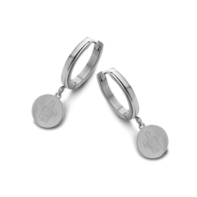 CO88 Collection Sense 8CE-70087 Stalen Oorringen - 16 mm - Schildpad - Zilverkleurig
