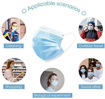 QJMDM Wegwerp mondkapjes | Mondmasker | CE - EN14683 | 50 Stuks | 3 Laag | Disposable Surgical Mask
