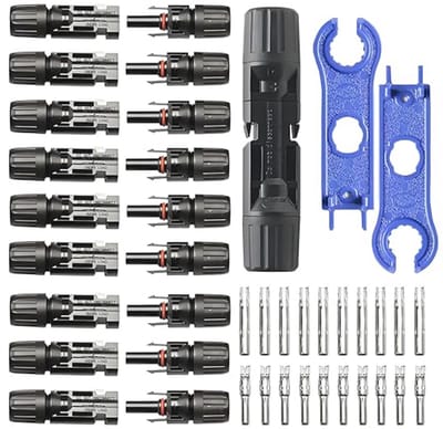 10 paar waterdichte zonnepaneelstekkers - compatibel met 6 mm² tot 4 mm² zonnekabels