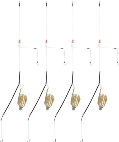 Dailygoods- Aasval 4 Stuks - Draagbaar - Lichtgewicht - Voedermand - Visaccessoires - Hoogwaardige Materialen - Voederboot