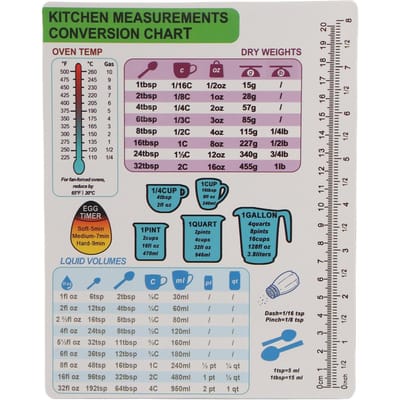 Tableau de Conversion de Cuisine Magnétique Guide Poids Liquide Température Accessoire de Cuisine 1 Pièce