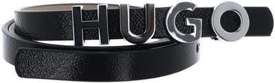 HUGO Leren Riem Zula Sz15 Belt W85 Black Zwart