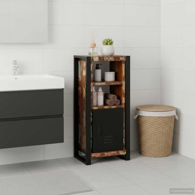 vidaXL - Badkamerkast - Bruin - 40 - x - 30 - x - 90 - cm - Massief - Gerecycleerd - Hout