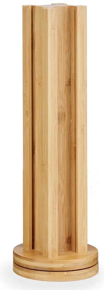 Arte R. Koffie cup/capsule houder/dispenser - bamboe hout - voor 20 cups - D11 x H30 cm - Geschikt voor Dulce Custo cups