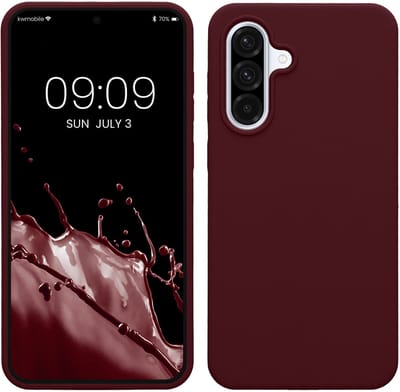 kwmobile telefoonhoesje geschikt voor Samsung Galaxy A36 5G - Hoesje met siliconen coating - Smartphone case in bordeaux-violet