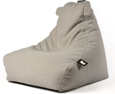 Extreme Lounging - b-bag mini-b teddy - zitzak voor kinderen - voor binnen - zacht & comfortabel - Soft grey