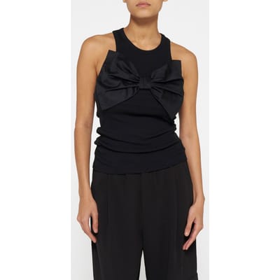 10DAYS Tank Top Bow Black Maat: XS | Mouwloze Tops Outlet | Dames | Zwart