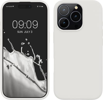 kwmobile telefoonhoesje geschikt voor Apple iPhone 16 Pro - Hoesje met siliconen coating - Smartphone case in wit