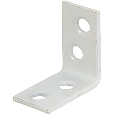 Alberts Hoekanker - Wit Geplastificeerd Staal - 25x25x14mm - 4 Stuks