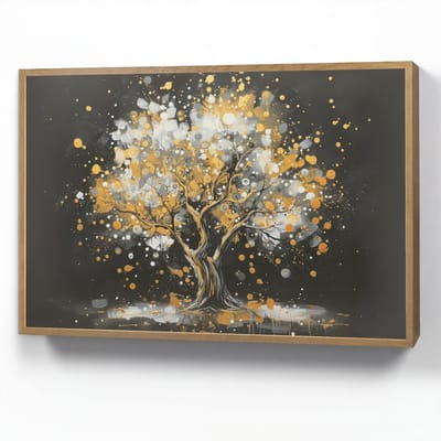 Wandlamp 90x60 cm - Oplaadbaar - Boom - Zwart - Goud - Wit - Modern - Wandlampen binnen woonkamer - Slaapkamer lamp - Decoratieve nachtlamp - Vloerlamp draadloos