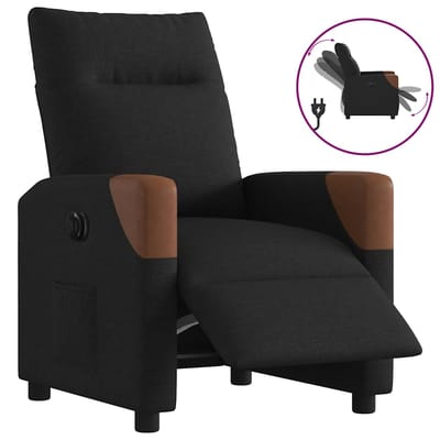 vidaXL - Fauteuil - verstelbaar - elektrisch - stof - zwart
