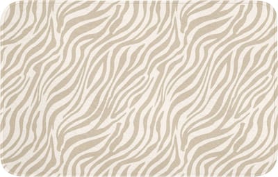 WC mat 80x50 cm - Antislip - Zebra - Patroon - Beige - Toiletmat - Vloermat - Douchemat - Toilet tapijt - Toiletmatten