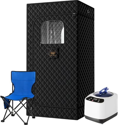 Ferodelli Draagbare Mobiele Sauna - Stoomcabine - Sauna Deken - Sauna Tent - Portable - Stoomsauna - Sauna Badjas - Inclusief Stoel & Generator