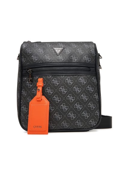 GUESS schoudertas Milano Crossbody Bag 2 Dark Black donkergrijs