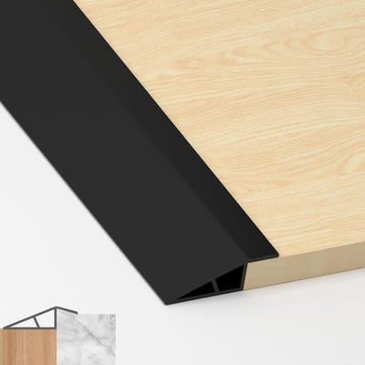 PVC Overgangsprofiel - Hoogtecompensatie Profiel - Vloeren Egaliseren - Zelfklevend Waterdicht - 7cm x 1m - Zwart