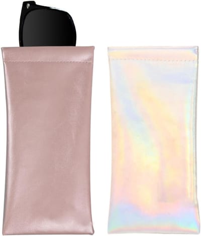 Set van 2 Brilhoezen, Zachte Pouch voor Zonnebrillen, Bescherming voor Brillen, Draagbare Brilbescherming