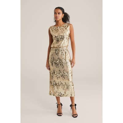 WE Fashion Dress Mid Length Gold Taglia: XS | Abiti Midi Outlet | Donna | Giallo