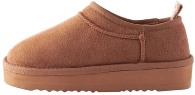 Next - Meisjes - Lage schoenen Shoot fleece gevoerde pantoffels - Bruin