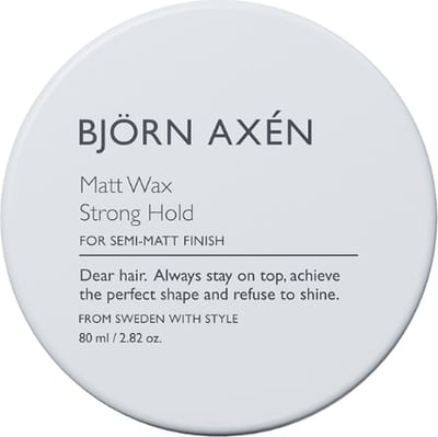 Björn Axén Matt Wax – Sterke Hold & Natuurlijk Matte Finish – Stylingwax Voor Kort Tot Halflang Haar – Textuur, Volume & Flexibele Controle – Plakt Niet – Professionele Kwaliteit – 80 ml – Voor Hem & Haar – Frisse Geur