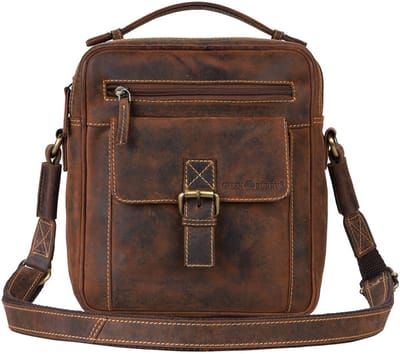 GREENBURRY schoudertas Vintage Crossbody Bag Brown bruine