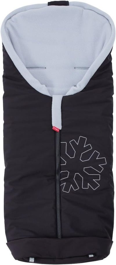 Softshell wintervoetenzak Thermo Actief voor kinderwagen en buggy - zwart/grijs