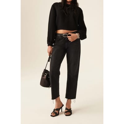 BA&SH Top Oha Noir Größe: L | Longsleeves Outlet | Damen