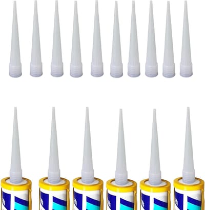 Verlengbuis Afdichtingsmondstuk - Kitmondstuk Verlengstuk - Kit aanbrengen - Standaard Draadontwerp - 16 stuks - Wit