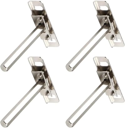 Set van 4 Onzichtbare Wandplanken Steunen, T-vormige Plankhouders voor Zware Lasten, Ideaal voor Thuisdecoratie en Ruimtebesparing