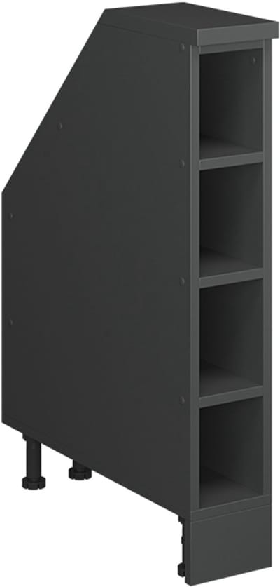 Vicco R-Line Keukenkast voor schuine wand – 15 cm met 4 compartimenten, kastromp 60 cm diepte Antraciet