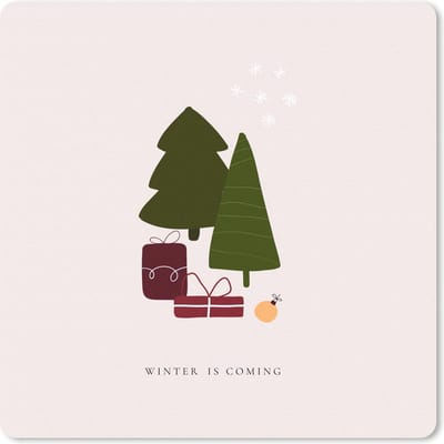Muismat 20x20 cm - Mousepad Kerstbomen - Kadootjes - Winter - Quote - Muismatten - Kerst - Cadeau - Kerstcadeau voor mannen en voor vrouwen
