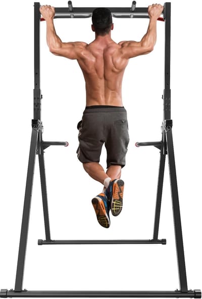 Krachtstation - Fitnessrek - Thuis Sporten - In Hoogte Verstelbaar - 200kg Belastbaar - Zwart