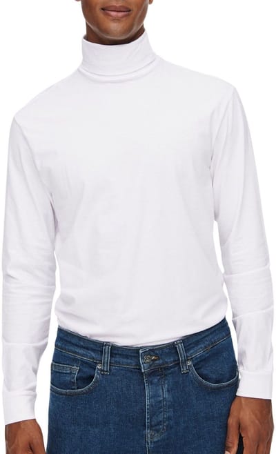 ONLY & SONS ONSMICHAN SLIM LS ROLLNECK TEE Heren T-shirt - Maat XXL