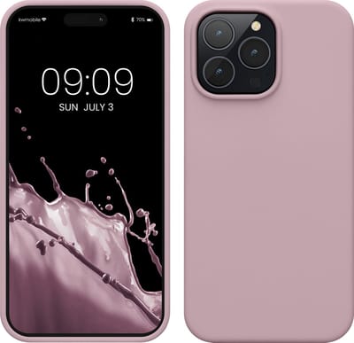 kwmobile telefoonhoesje geschikt voor Apple iPhone 14 Pro Max - Hoesje met siliconen coating - Smartphone case in mauve